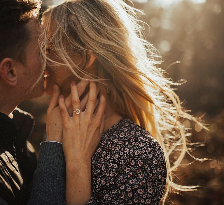 Autumnal Woodland Engagement Shoot at Buxton in the Peak District | Sun Spray Pre Wedding Portraits | Katie Ingram Photography