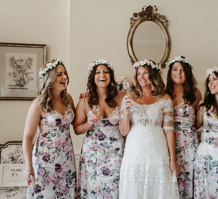 Bridal Party During Wedding Preparations