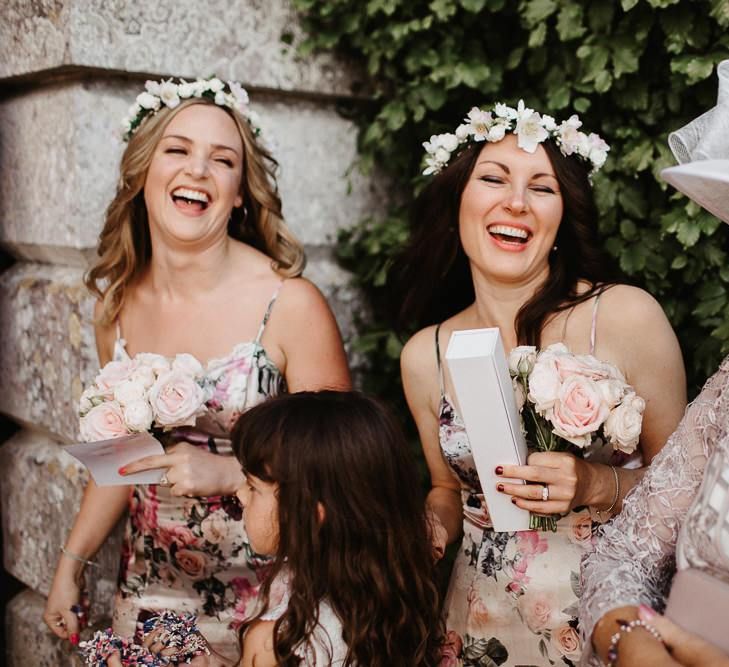 Bridesmaids and Mother of The Bride in Light  Grey Lilac Outfit and Hat