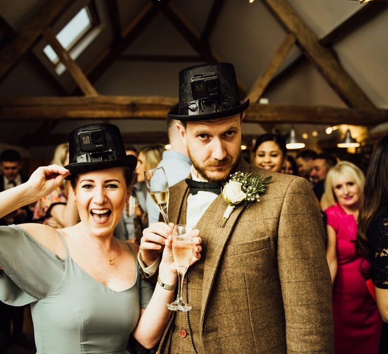 DIY Go-Pro hats for evening celebration