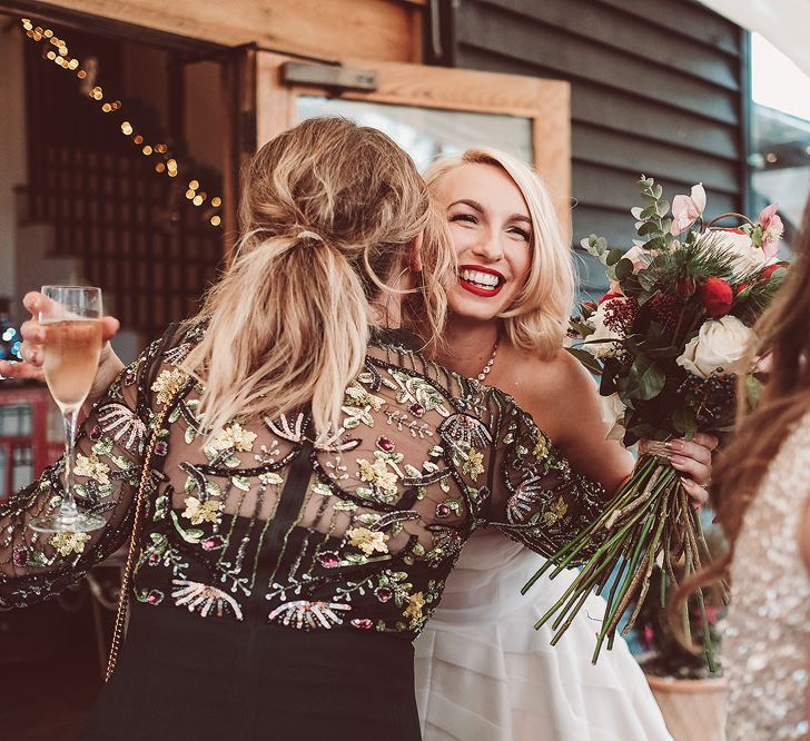 Wedding Guests | Blush Pink &amp; Red, Christmas, Winter Wedding at Coltsfoot Country Retreat | Lemonade Pictures