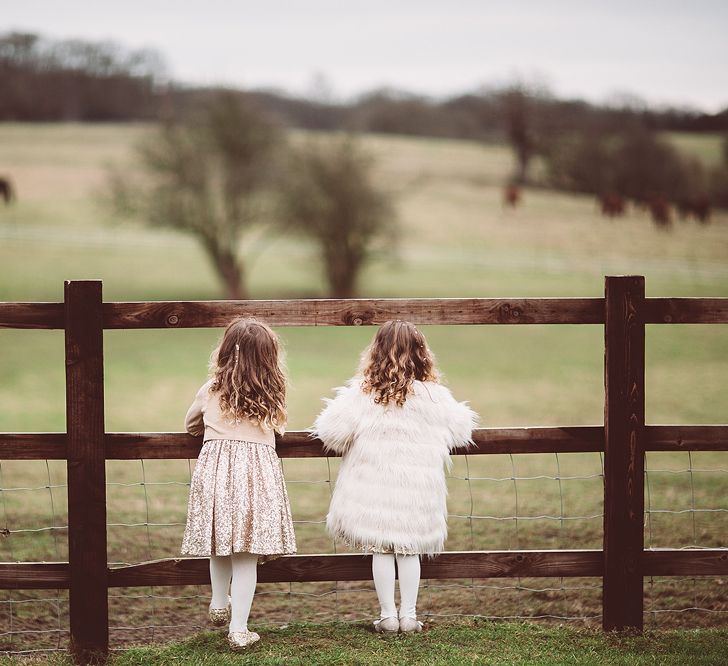 Flower Girls in Monsoon | Blush Pink &amp; Red, Christmas, Winter Wedding at Coltsfoot Country Retreat | Lemonade Pictures