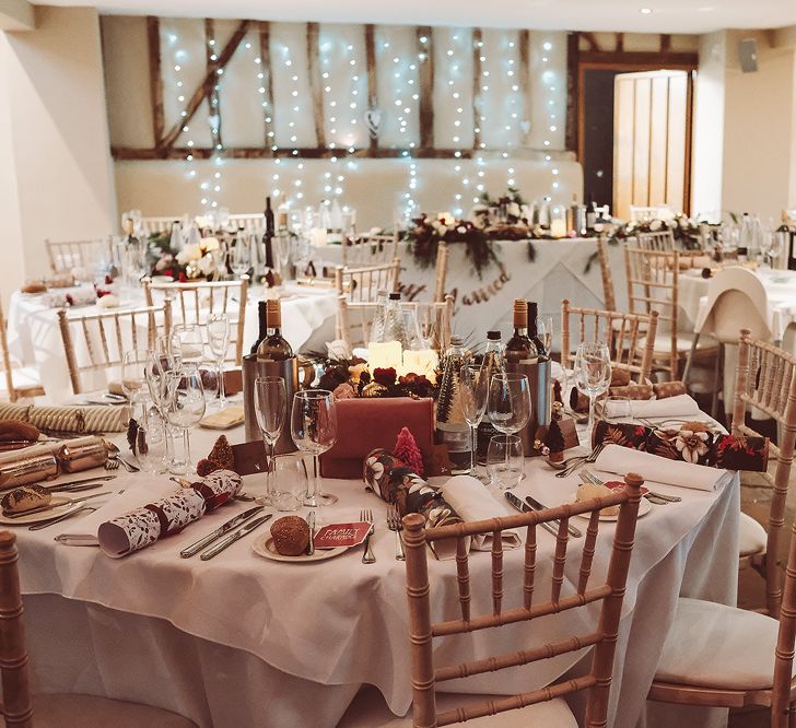 Blush Pink &amp; Red, Christmas, Winter Wedding at Coltsfoot Country Retreat | Lemonade Pictures