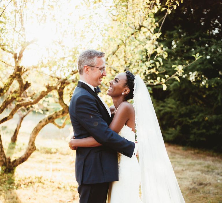 Golden hour portrait by Maryanne Weddings for destination wedding with pink bridesmaid dresses