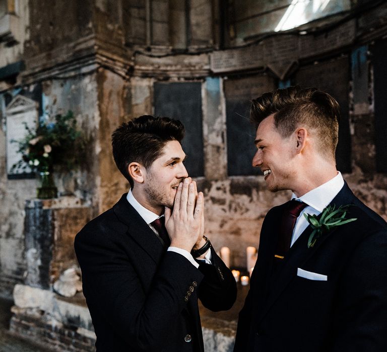 Groom Prepares For Bride's Entrance