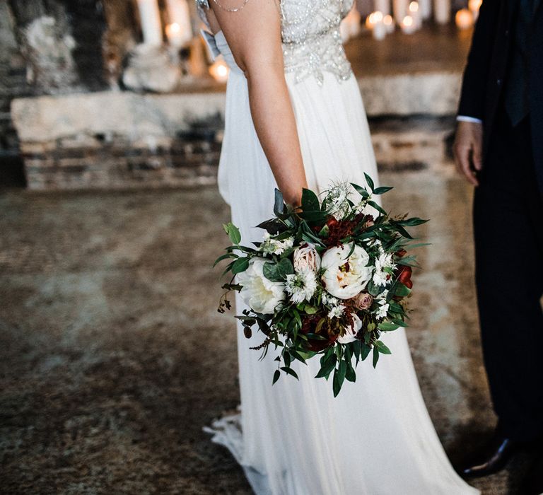 Bridal Bouquet For City Wedding With Anna Campbell Wedding Dress