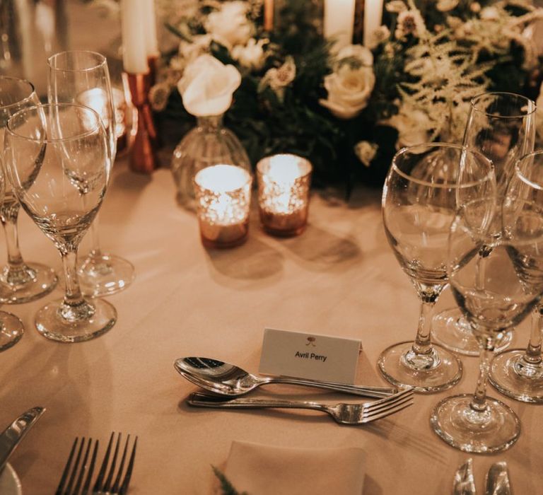 Place setting with individual flower