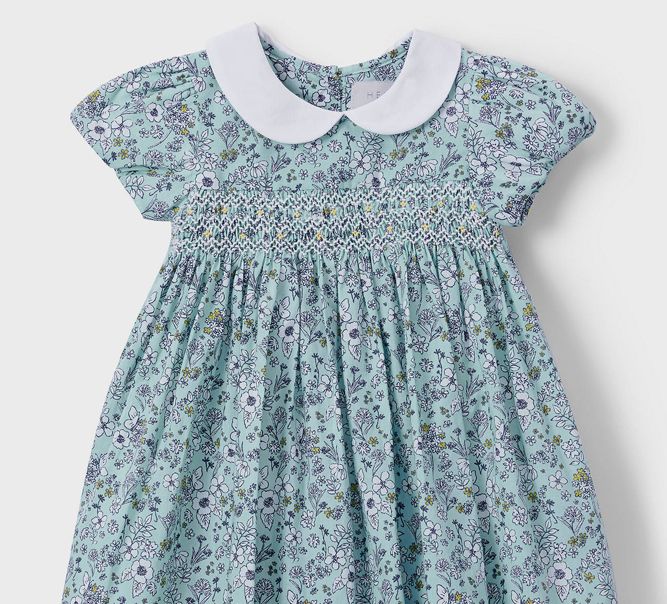 John Lewis Heirloom Ditsy Floral flower girl dress blue