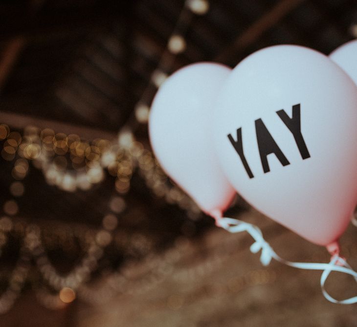 Pink Yay Slogan Balloon Wedding Decor