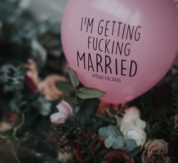 We're Getting F*cking Married Slogan Balloon Wedding Decor