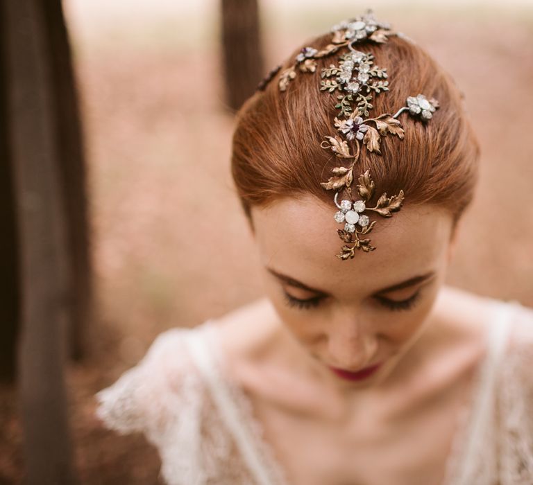 Beautiful Botanical Headpieces For Brides From Martina Dorta