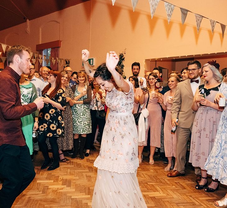 Beautiful DIY Village Hall Wedding For Under £5k // Guests Made Food // Bride Wears Needle &amp; Thread // Images By Dale Weeks Photography