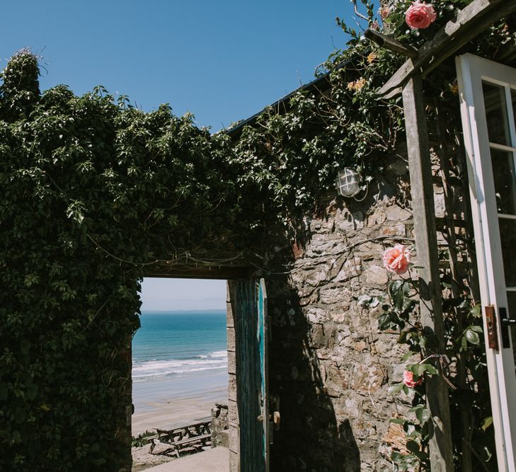 Sea View from The Druidstone, Pembrokeshire | Mykonos Rewritten Bridesmaid Dresses for an Epic Clifftop Coastal Wedding | Nic Ford Photography