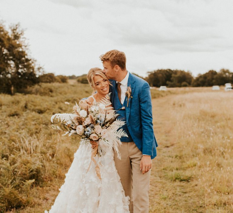 Intimate bride and groom portrait by Darina Stoda Photography