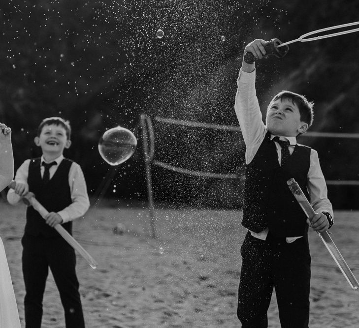 Bubbles | Wedding Entertainment | Lusty Glaze Beach Wedding Newquay Cornwall | Alexa Poppe Photography