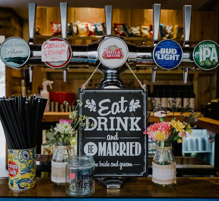 Chalkboard Wedding Sign | Lusty Glaze Beach Wedding Newquay Cornwall | Alexa Poppe PhotographyLusty Glaze Beach Wedding Newquay Cornwall | Alexa Poppe Photography