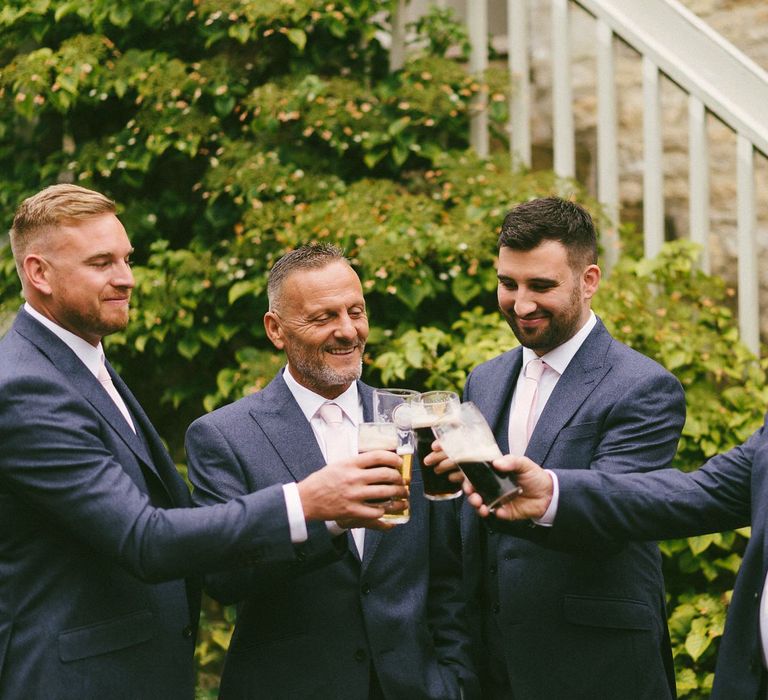 Groom and Groomsmen Toast The Day