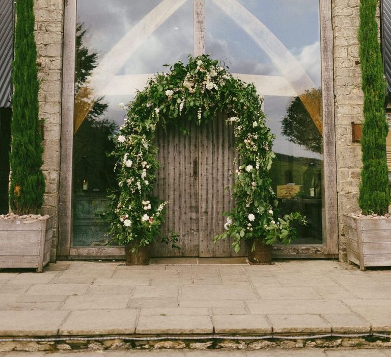 Cripps Barn Wedding Venue Entrance Decor