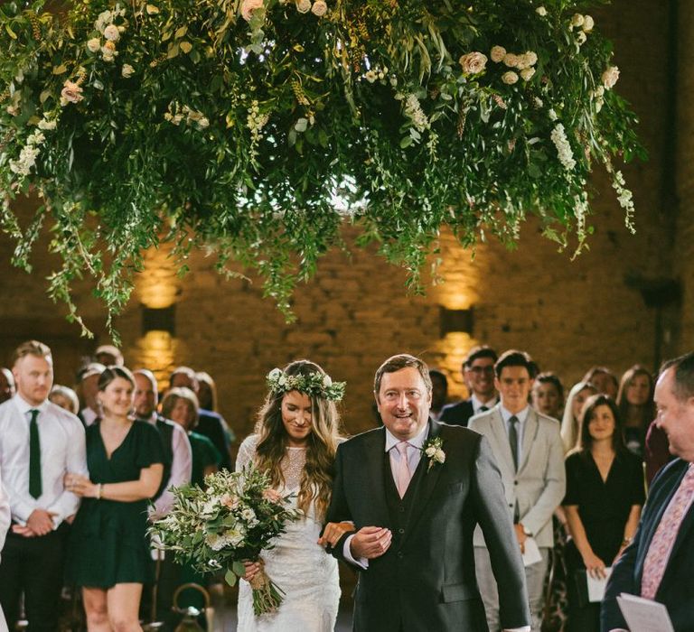 Father Walks Daughter Down The Aisle