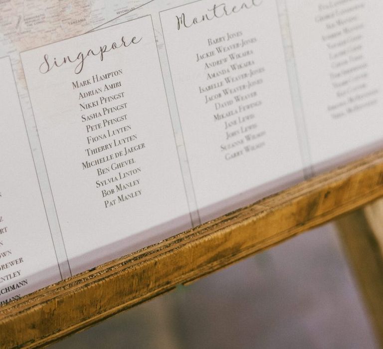 Map Seating Plan For Cripps Barn Wedding