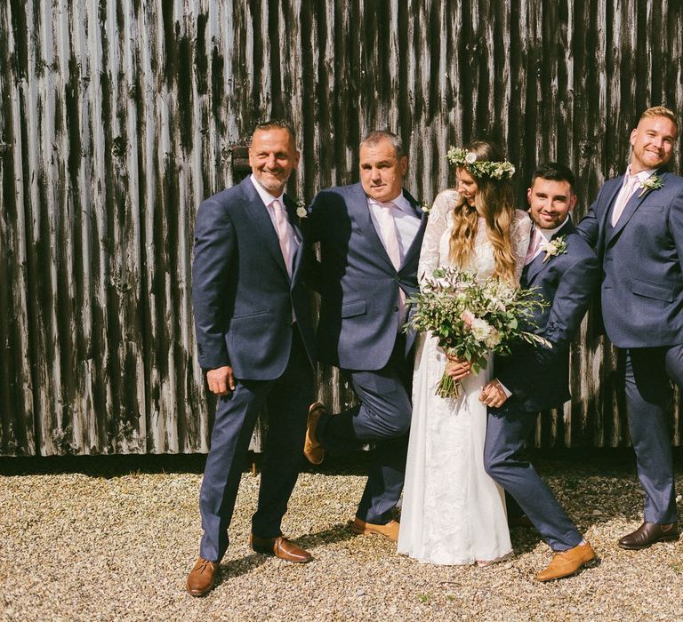 Bride and Groom with Groomsmen