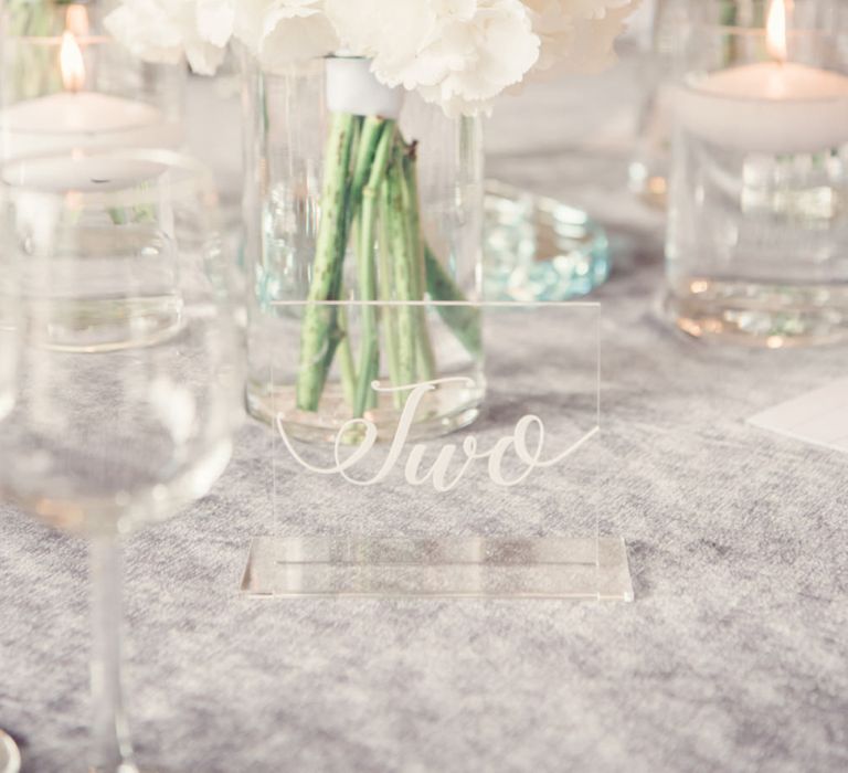 Acrylic Wedding Table Number Sign