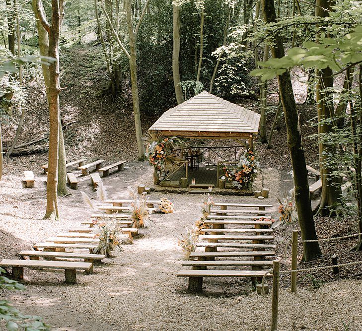 Outdoor Woodland Ceremony at Beech Dell at GreenAcre in Buckinghamshire