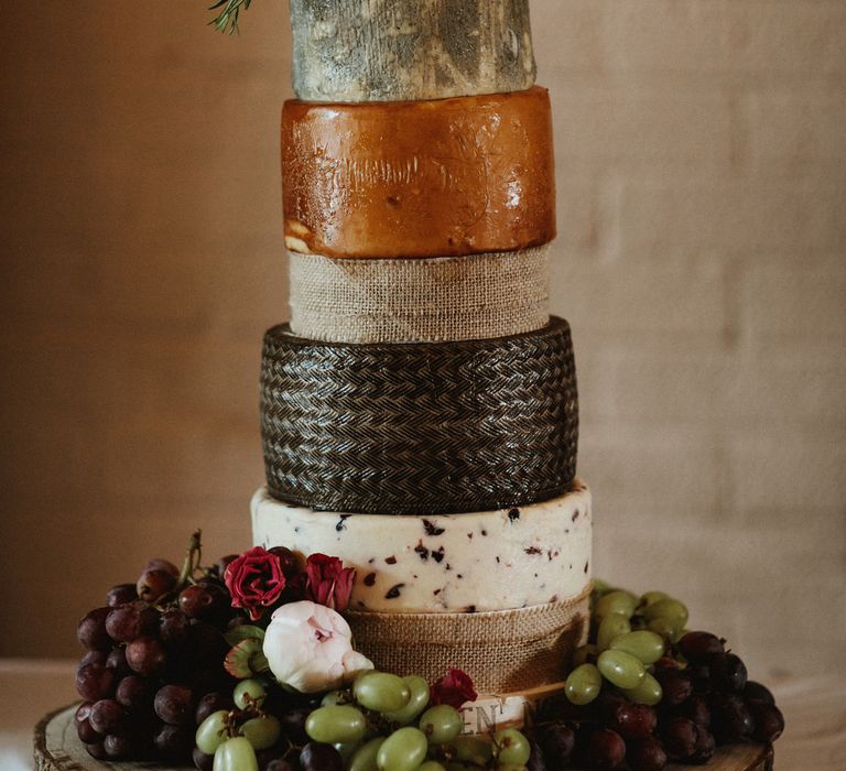 Wedding Cheese Tower // James Frost Photography // DIY Village Hall Wedding Lilley