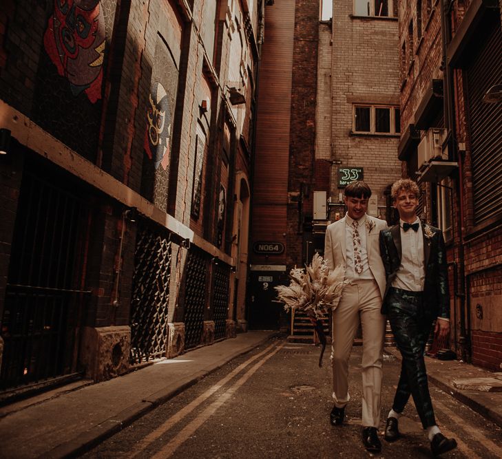 Urban wedding photography at Manchester elopement