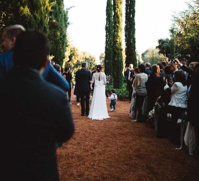 Outdoor Wedding Ceremony for a Barcelona Wedding