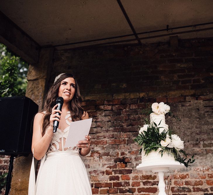 Bride Making A Speech On Wedding Day // Images From Samuel Docker Photography