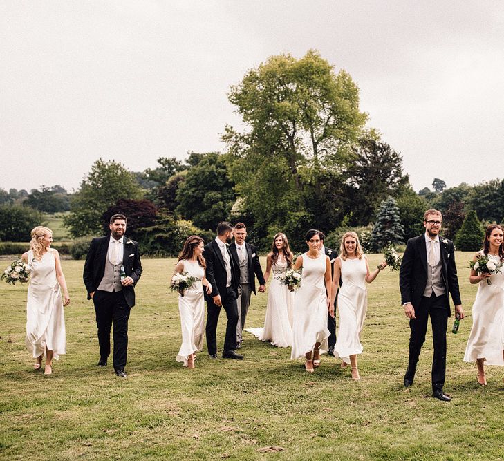 Wedding Party In Ivory And Grey // Image By Samuel Docker Photography