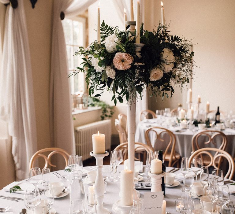 Grey, Ivory &amp; Green Wedding Decor // Image By Samuel Docker Photography