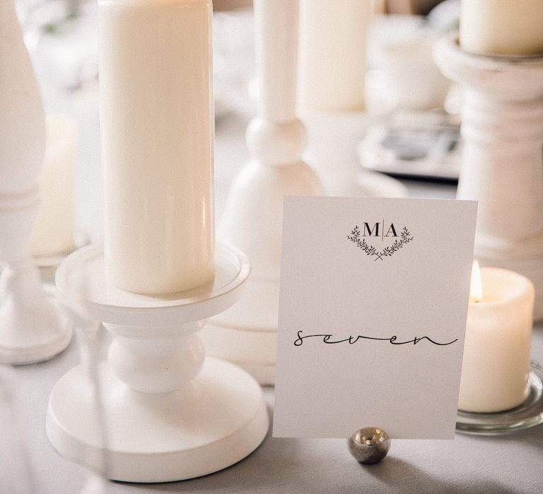 Grey, Ivory &amp; Green Wedding Decor // Image By Samuel Docker Photography