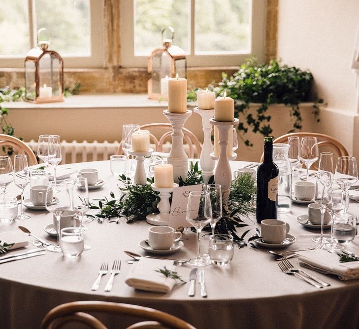 Grey, Ivory &amp; Green Wedding Decor // Image By Samuel Docker Photography