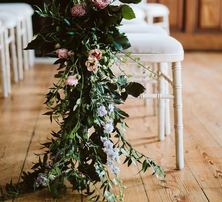 Floral Aisle Decor For Wedding // Image By John Barwood Photography