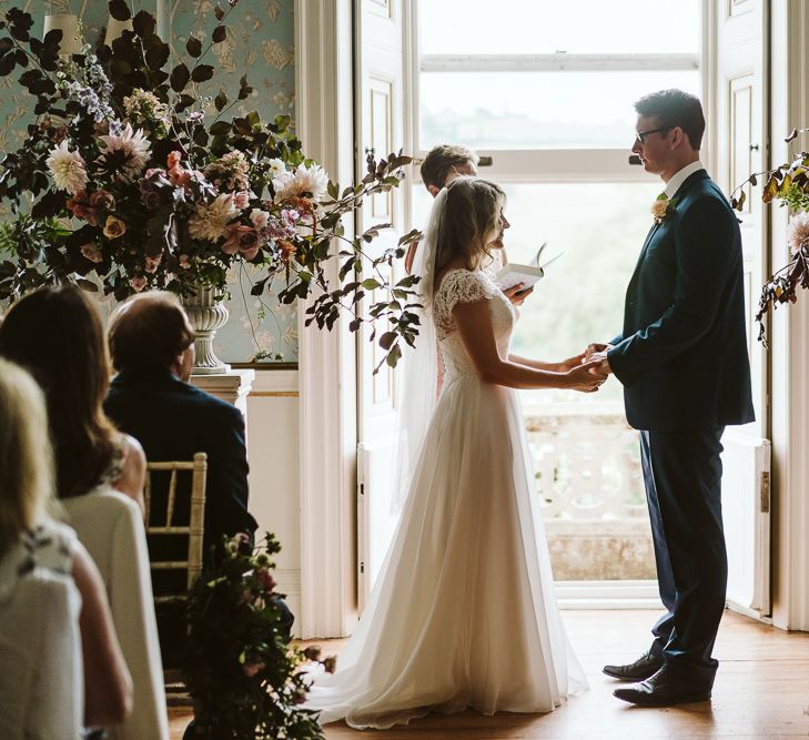 Wedding Ceremony At Pynes House // Image By John Barwood Photography