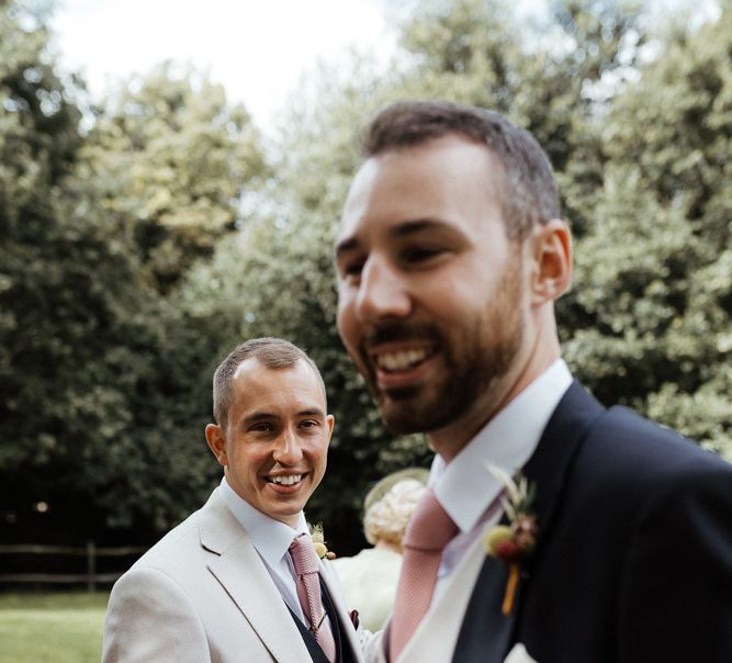 Groom and best man before the wedding ceremony