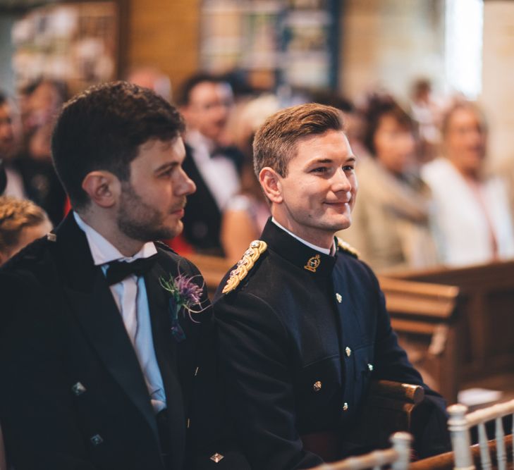 Military Wedding in Rutland Village with Marquee Reception filled with Swallows and Damsons Flowers | Jesús Peiró Bridal Gown | Pink Monsoon Bridesmaid Dresses | Mike Plunkett Photography