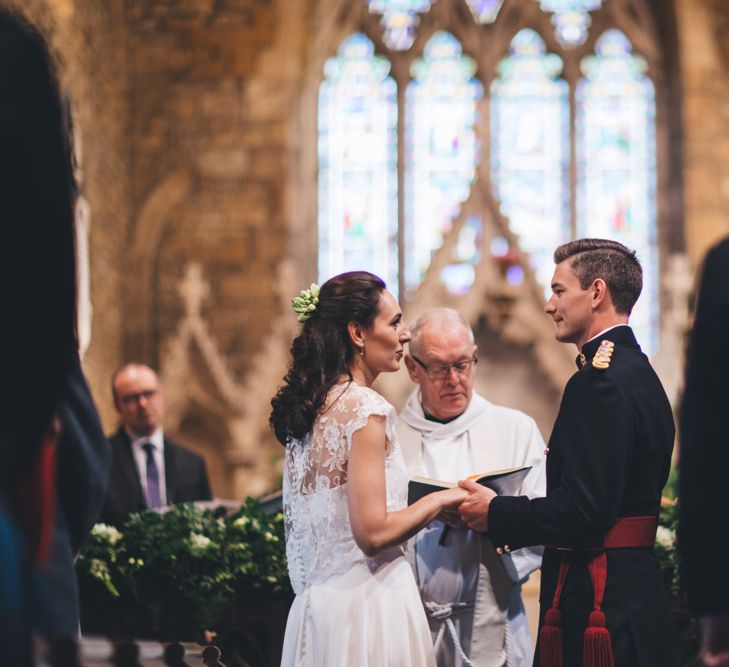 Military Wedding in Rutland Village with Marquee Reception filled with Swallows and Damsons Flowers | Jesús Peiró Bridal Gown | Pink Monsoon Bridesmaid Dresses | Mike Plunkett Photography