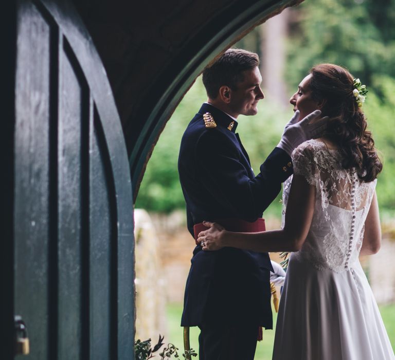 Military Wedding in Rutland Village with Marquee Reception filled with Swallows and Damsons Flowers | Jesús Peiró Bridal Gown | Pink Monsoon Bridesmaid Dresses | Mike Plunkett Photography