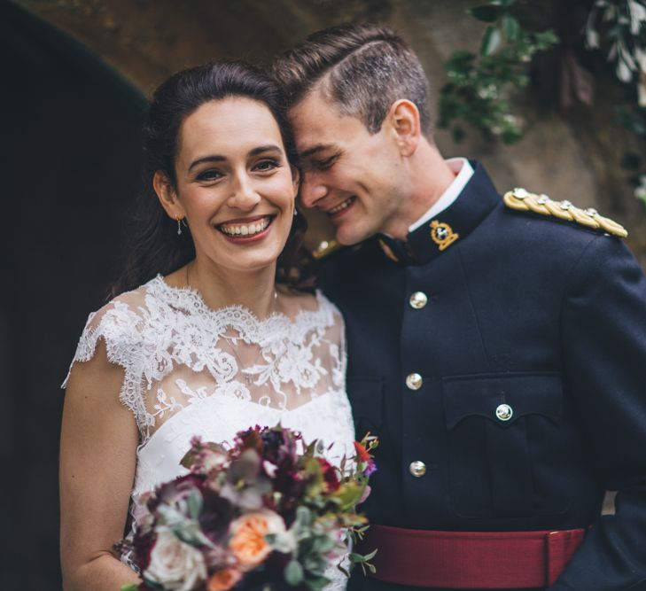 Military Wedding in Rutland Village with Marquee Reception filled with Swallows and Damsons Flowers | Jesús Peiró Bridal Gown | Pink Monsoon Bridesmaid Dresses | Mike Plunkett Photography