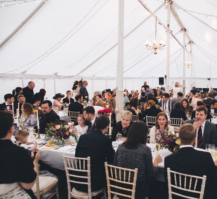 Military Wedding in Rutland Village with Marquee Reception filled with Swallows and Damsons Flowers | Jesús Peiró Bridal Gown | Pink Monsoon Bridesmaid Dresses | Mike Plunkett Photography