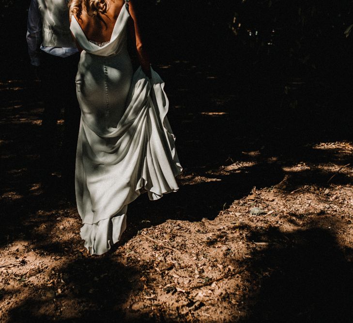 Glamorous Wedding At Riverdale Barn Northern Ireland With Bride In Fitted Pronovias Gown And Bridesmaids In Charcoal Grey TwoBirds Dresses Images From Carla Blain Photography