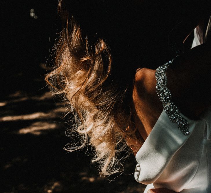 Glamorous Wedding At Riverdale Barn Northern Ireland With Bride In Fitted Pronovias Gown And Bridesmaids In Charcoal Grey TwoBirds Dresses Images From Carla Blain Photography