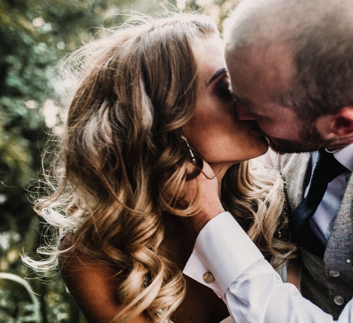 Glamorous Wedding At Riverdale Barn Northern Ireland With Bride In Fitted Pronovias Gown And Bridesmaids In Charcoal Grey TwoBirds Dresses Images From Carla Blain Photography