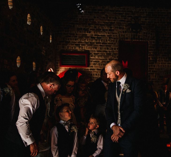 Glamorous Wedding At Riverdale Barn Northern Ireland With Bride In Fitted Pronovias Gown And Bridesmaids In Charcoal Grey TwoBirds Dresses Images From Carla Blain Photography