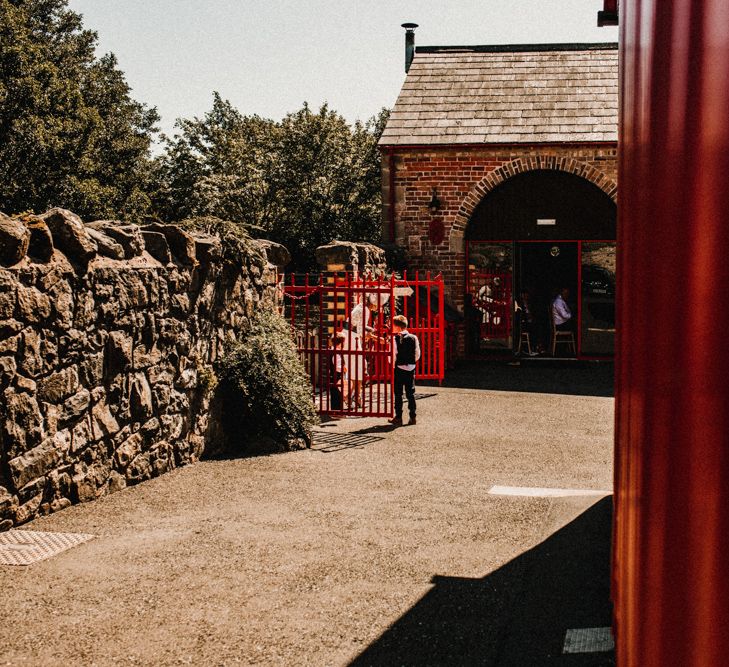 Glamorous Wedding At Riverdale Barn Northern Ireland With Bride In Fitted Pronovias Gown And Bridesmaids In Charcoal Grey TwoBirds Dresses Images From Carla Blain Photography