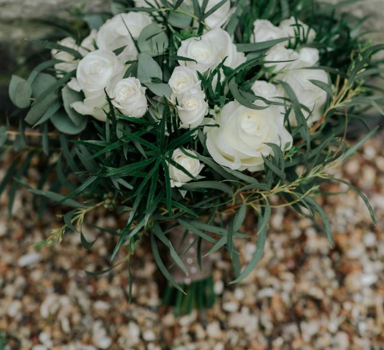 White Wedding Bouquet for Tythe Barn Wedding