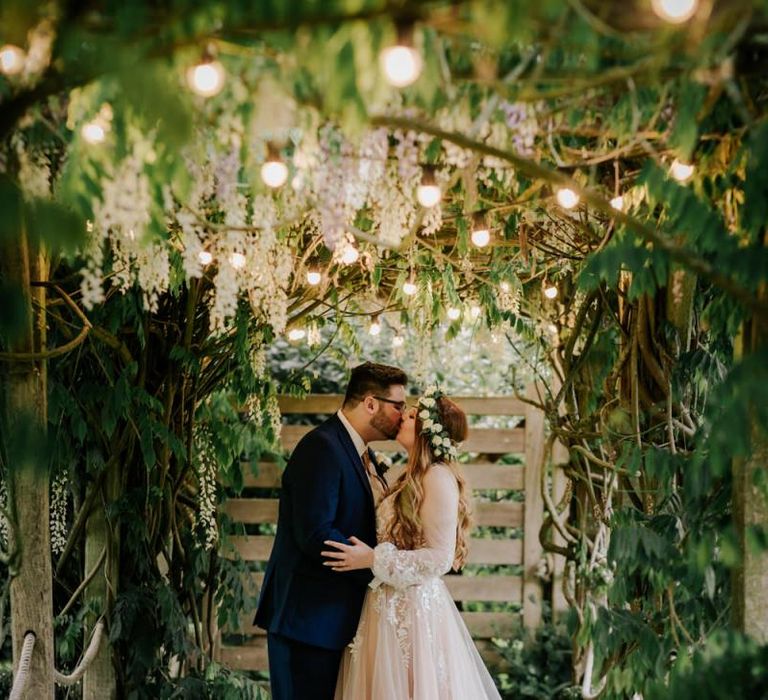 Pink Wedding Dress With Fairylights